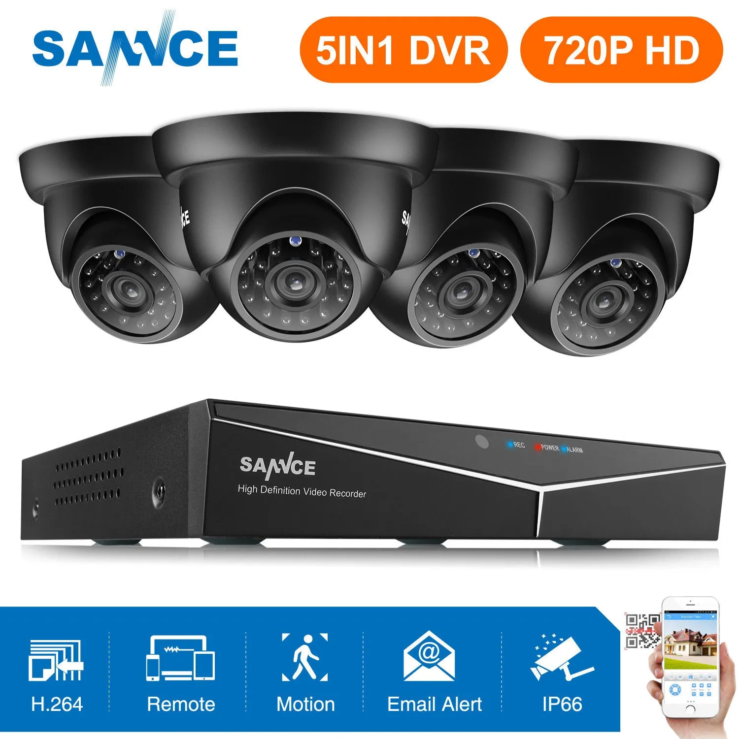 SANNCE SIST.D/SEGURIDAD 4CAM, 1 TB