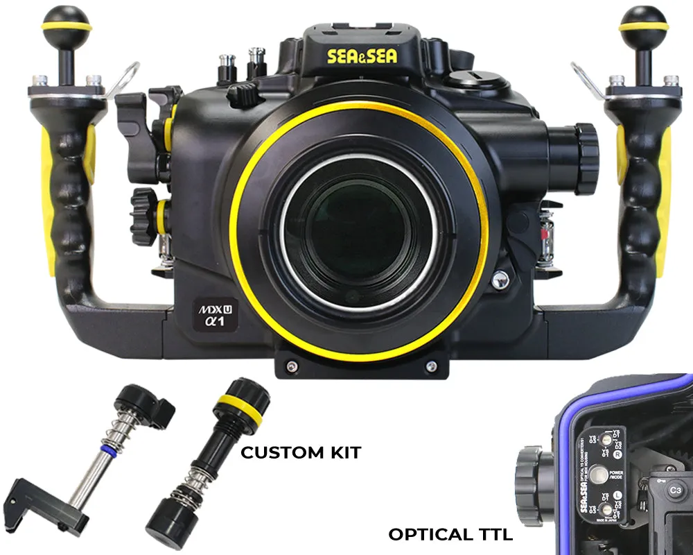 SEA & SEA MDX-αU UNDERWATER HOUSING FOR SONY α1, α9II, α7SIII, α7IV, α7RIV, α7RV (BLACK)