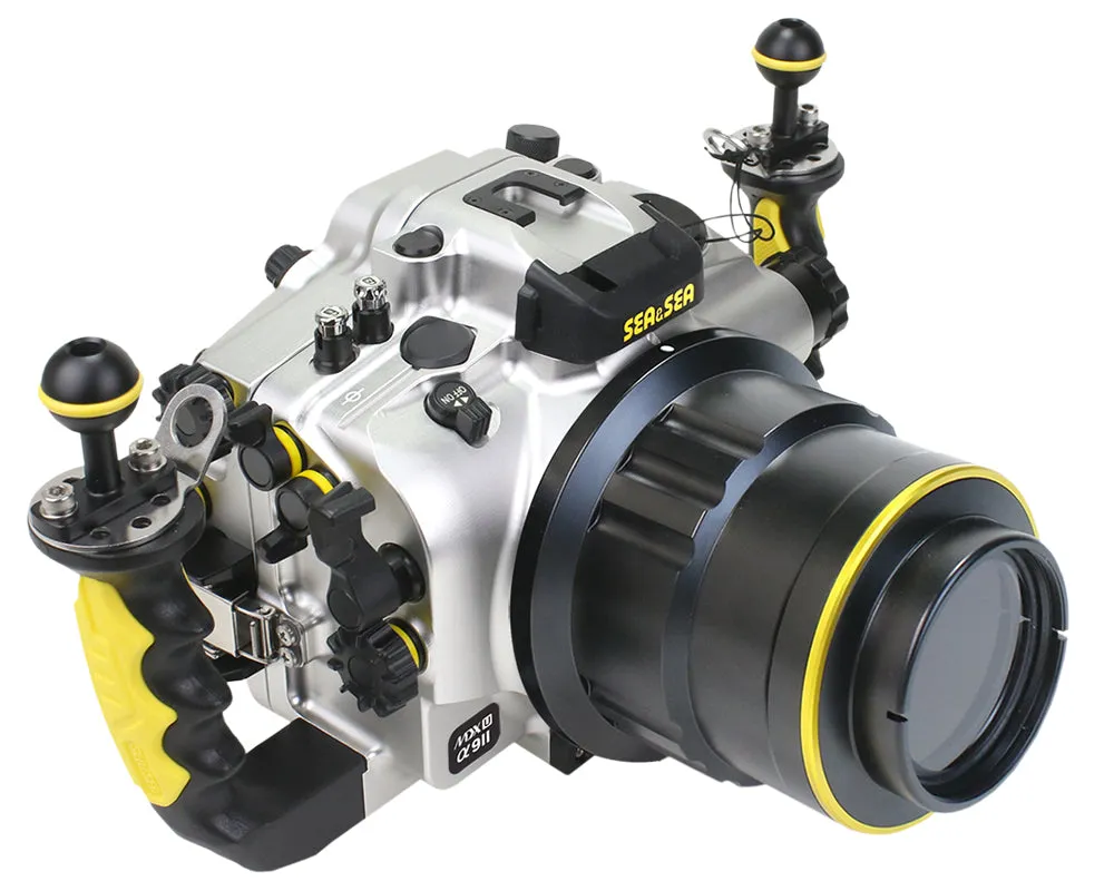 SEA & SEA MDX-αU UNDERWATER HOUSING FOR SONY α1, α9II, α7SIII, α7IV, α7RIV, α7RV (SILVER)