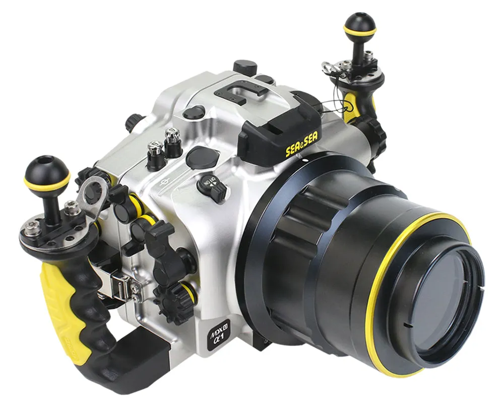 SEA & SEA MDX-αU UNDERWATER HOUSING FOR SONY α1, α9II, α7SIII, α7IV, α7RIV, α7RV (SILVER)
