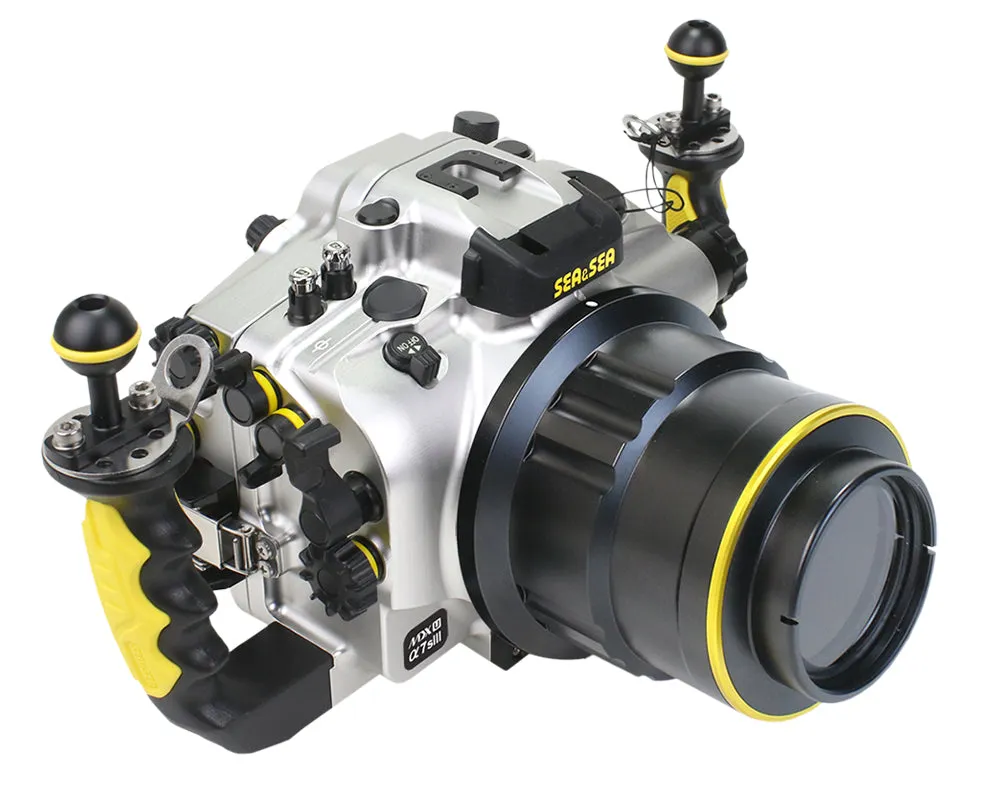 SEA & SEA MDX-αU UNDERWATER HOUSING FOR SONY α1, α9II, α7SIII, α7IV, α7RIV, α7RV (SILVER)