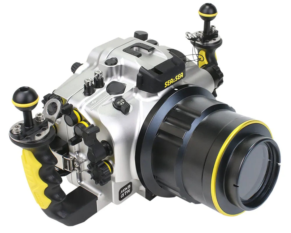 SEA & SEA MDX-αU UNDERWATER HOUSING FOR SONY α1, α9II, α7SIII, α7IV, α7RIV, α7RV (SILVER)