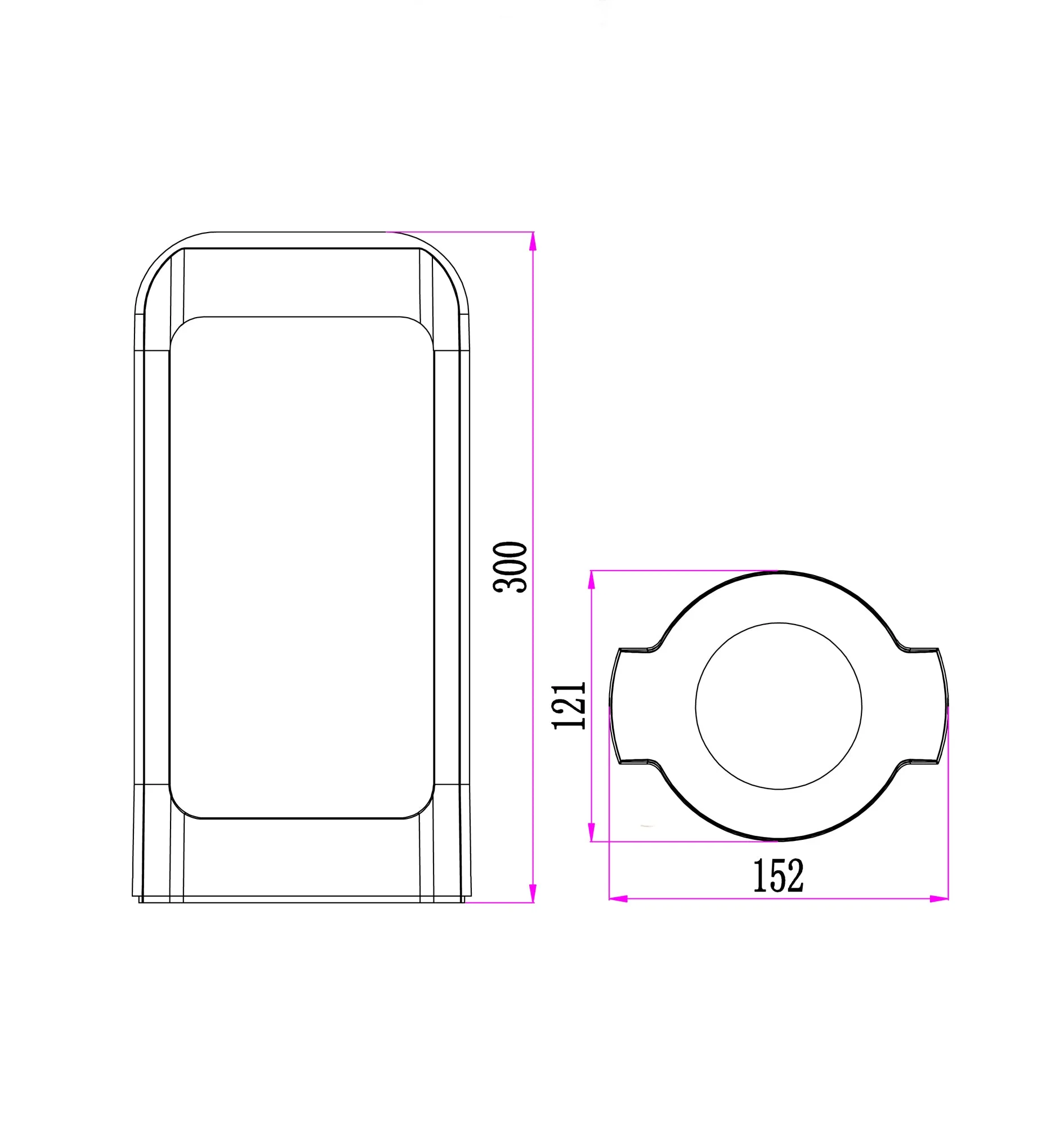 SEKER: LED Surface Mounted Bollard Lights IP65