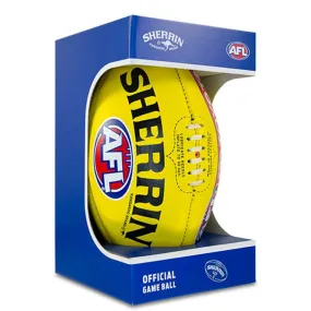 Sherrin KB Yellow AFL Official Game Ball