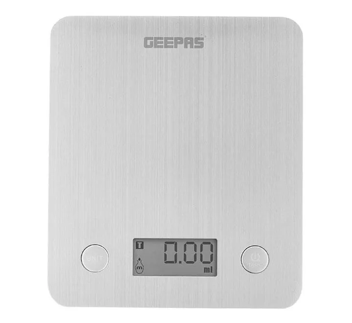 Silver Kitchen Scale with LCD Display