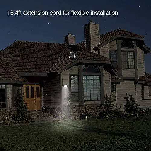 Solar Flood Lights Outdoor,Simex 5W 54LEDs IP65 Auto Turn On/Off Solar Powered Security floodlights for Backyard Garden Driveway Pool Area
