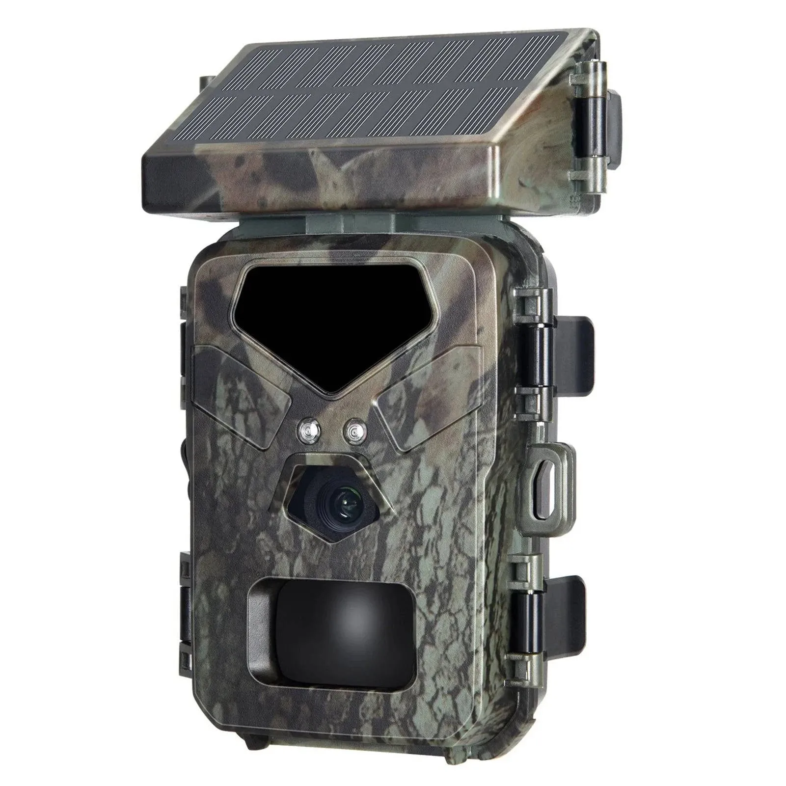Solar Powered Night Vision Trail Camera 50MP 4K Hunting Cameras 0.3s Trigger Time Trail Camera for Wildlife Monitoring Hunting