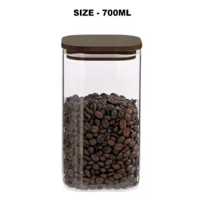 Square Borosilicate Glass Jar 700ml