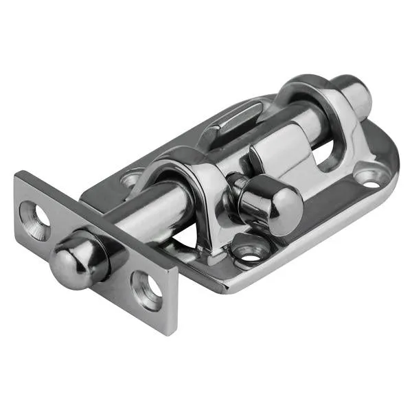 Stainless Steel Barrel Bolt Anti-Rattle w/ 90° Striker Plate