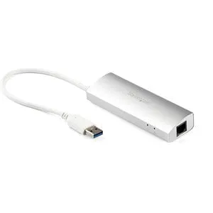 StarTech.com 3-Port Portable USB 3.0 Hub plus Gigabit Ethernet - USB - External - 3 USB Port(s) - 1 Network (RJ-45) Port(s) - 3 USB 3.0 Port(s) - PC, Mac, ChromeOS