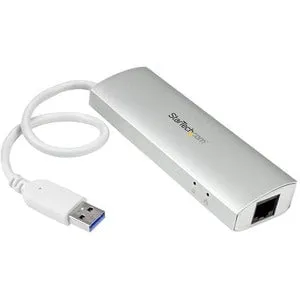 StarTech.com 3-Port Portable USB 3.0 Hub plus Gigabit Ethernet - USB - External - 3 USB Port(s) - 1 Network (RJ-45) Port(s) - 3 USB 3.0 Port(s) - PC, Mac, ChromeOS