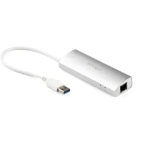 StarTech.com 3-Port Portable USB 3.0 Hub plus Gigabit Ethernet - USB - External - 3 USB Port(s) - 1 Network (RJ-45) Port(s) - 3 USB 3.0 Port(s) - PC, Mac, ChromeOS