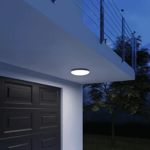 Steinel DL Vario S Quattro LED Ceiling Sensor Light – White, 8m Motion Detection Range