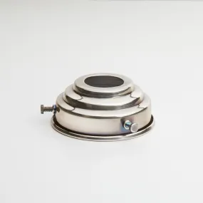Stepped gallery in antiqued silver