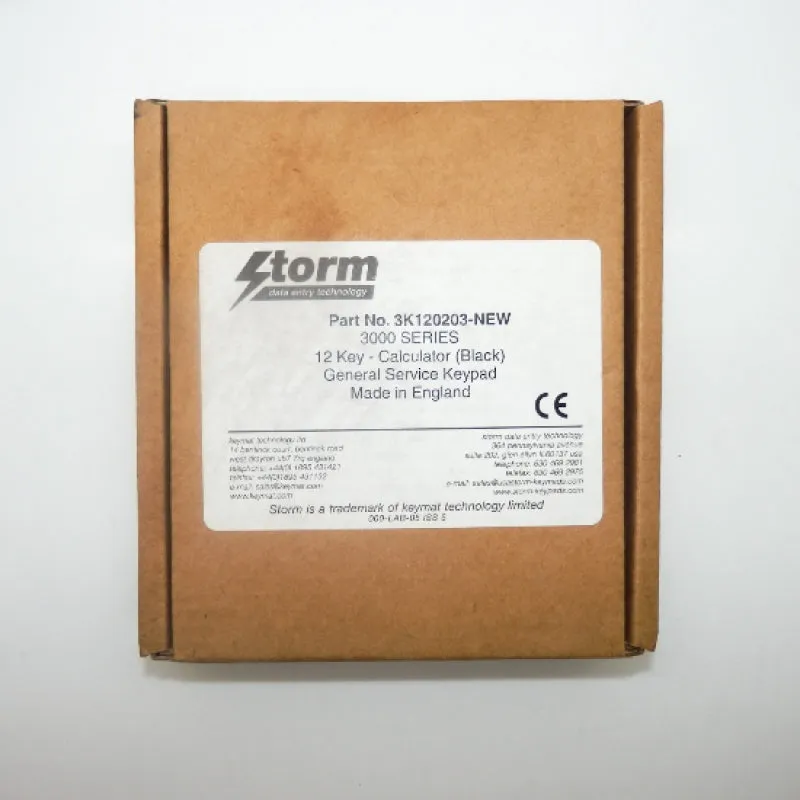Storm Interface 3000 Series 3 X 4 Black General Service Keypad 3K120203