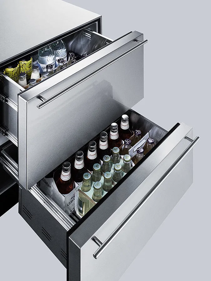 Summit 24" Wide 2-Drawer All-Refrigerator - SP6DBS2D7