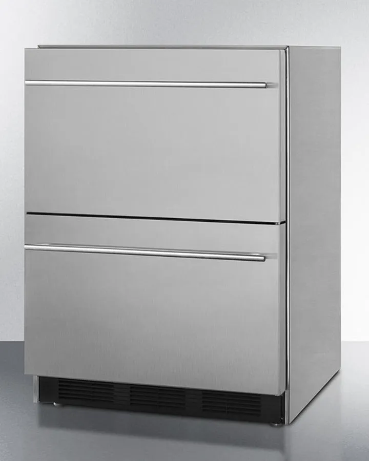 Summit 24" Wide 2-Drawer All-Refrigerator - SP6DBS2D7
