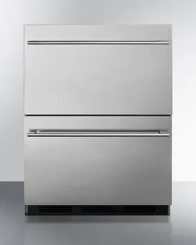 Summit 24" Wide 2-Drawer All-Refrigerator - SP6DBS2D7