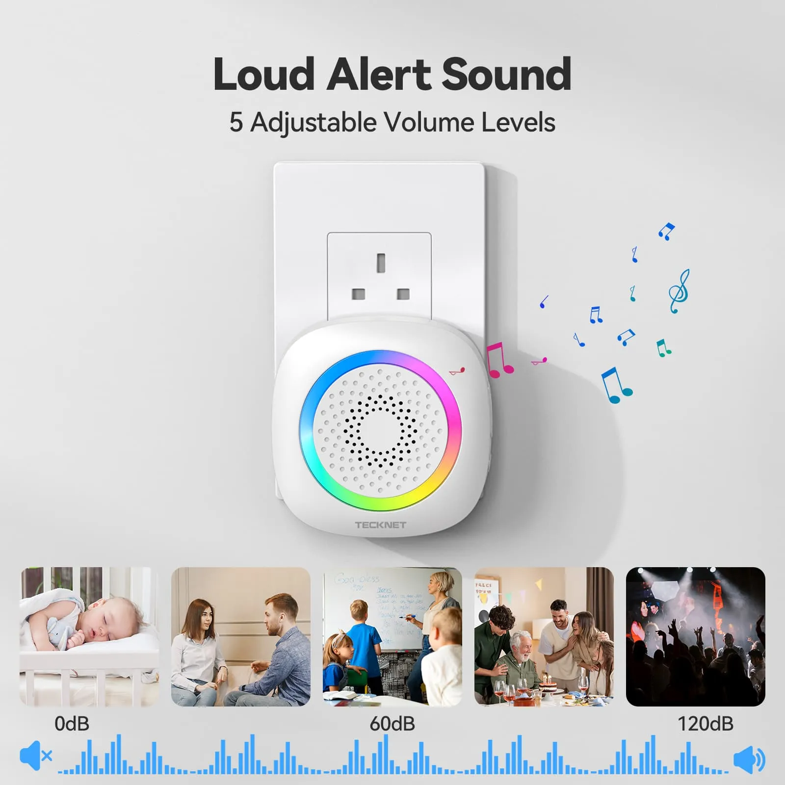 TECKNET Wireless Door and Window Open Sensor Alarm Chime