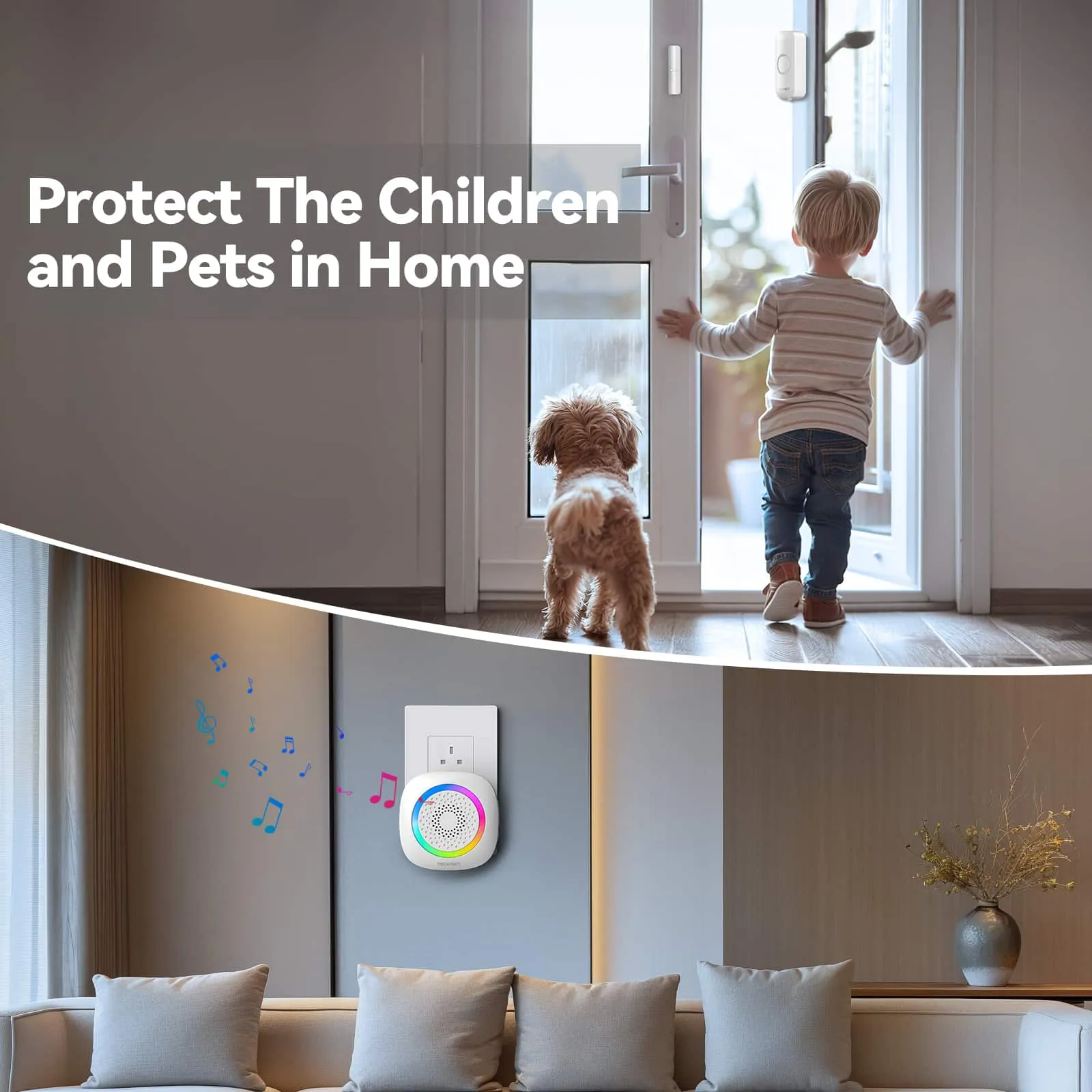 TECKNET Wireless Door and Window Open Sensor Alarm Chime