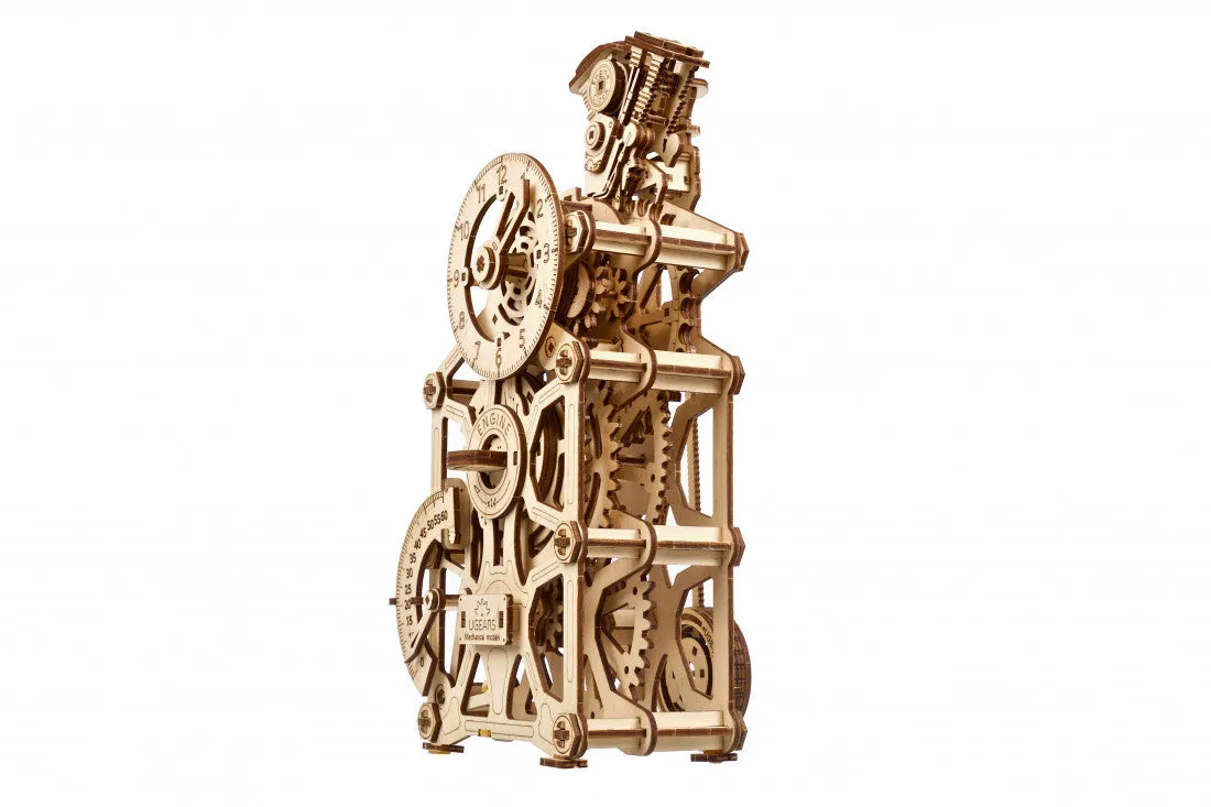 Ugears Engine Clock 3D Mechanical Model Wooden Puzzle DIY Kits