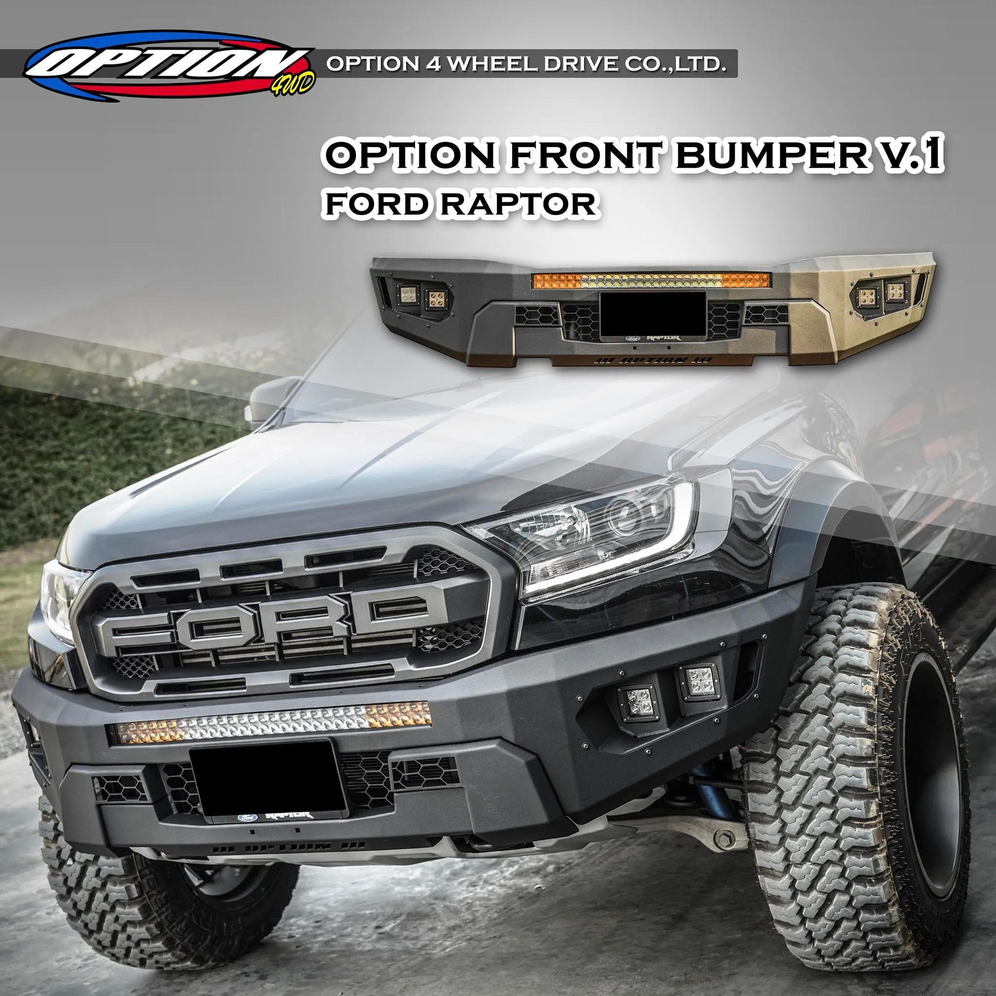 V.1 FRONT WINCH BAR, FORD RANGER RAPTOR