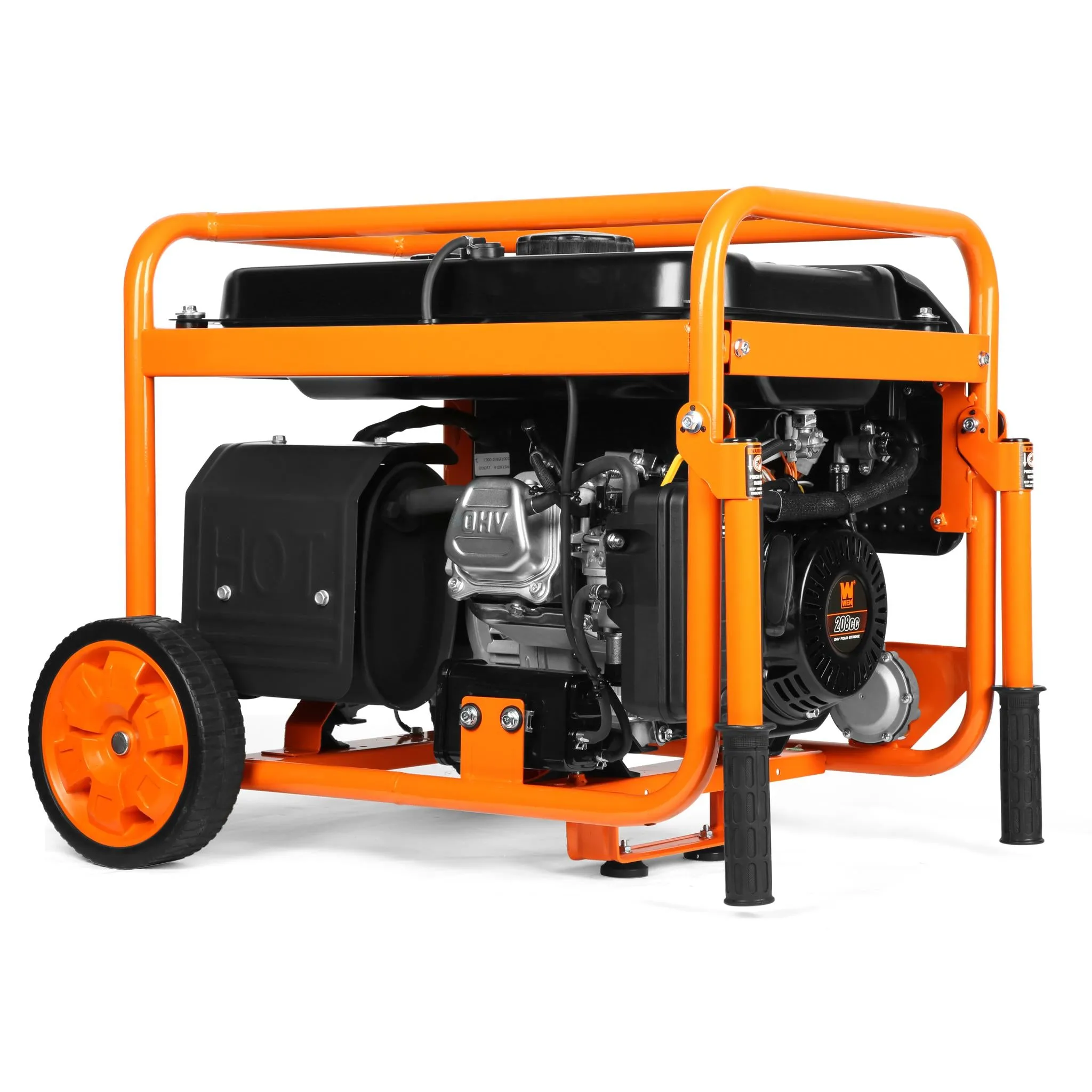 WEN DF430X 4375-Watt Dual Fuel Portable Generator with Wheel Kit and CO Shutdown Sensor