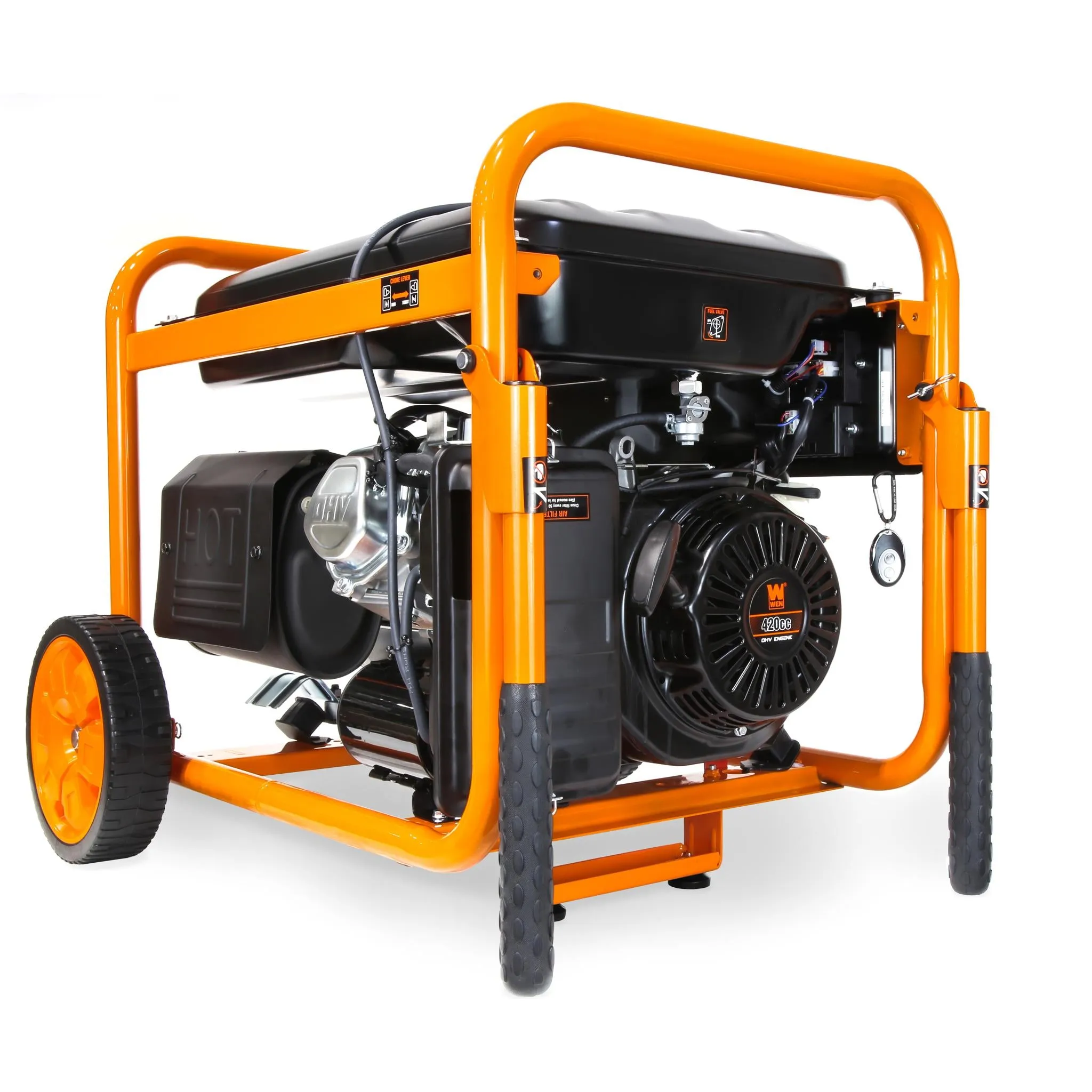 WEN GN9500X 9500-Watt 420cc Transfer-Switch and RV-Ready 120V/240V Portable Generator with Remote Electric Start and CO Shutdown Sensor