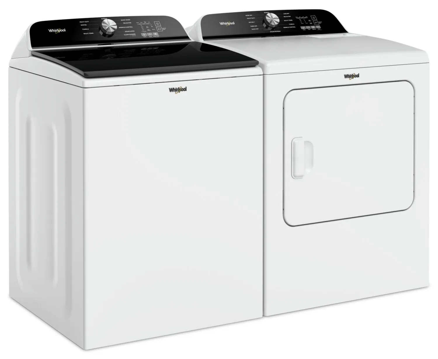 Whirlpool 6.1 Cu. Ft. Top-Load Washer with Removable Agitator and 7 Cu. Ft. Gas Dryer - WTW6157W/WGD6150W