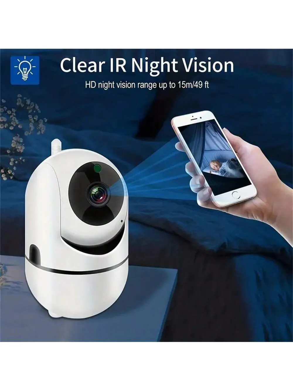 Wifi cameras with smooth tracking| Baby Bedroom And Home Security
