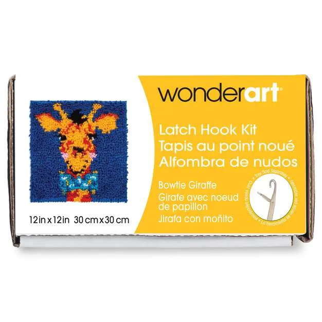 WonderArt Bowtie Giraffe Kit 12" x 12", Discontinued items