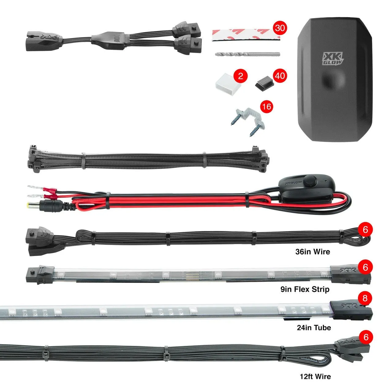 XKchrome Car Advanced Kit w/ Dual-Mode Dash Mount Controller - Mini/ Standard/ Advance/ Pro