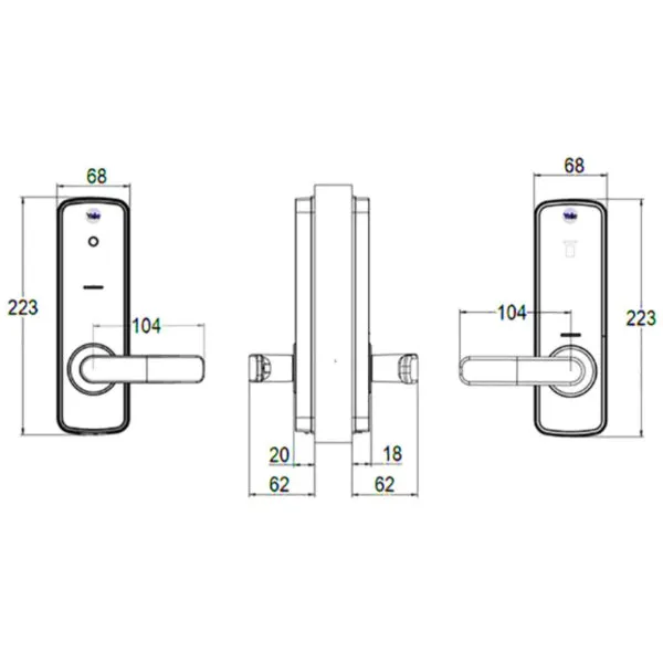 Yale Unity Entrance Lock Matt Black